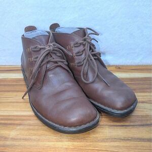 Naturalizer Leather Ankle‎ Boots Womens Size 7.5 Brown Lace Up Comfort